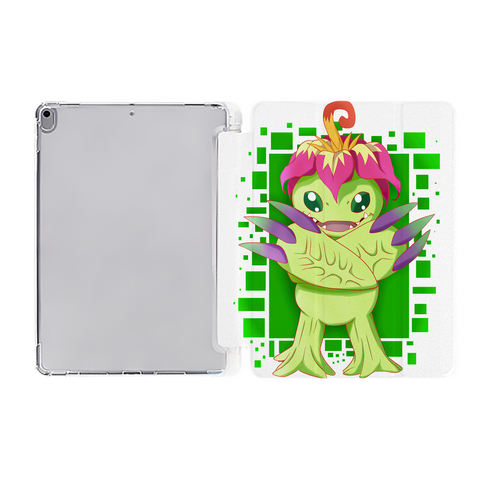 （画像用） Digimon デジタルモンスター/デジモン IPad ケース ペン収納付き 三つ折りスタンド PUレザー×シリコン 対応機種9.5/10.5/10.9インチ